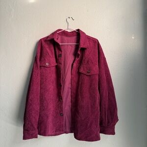 Women's Corduroy Jacket - Pink